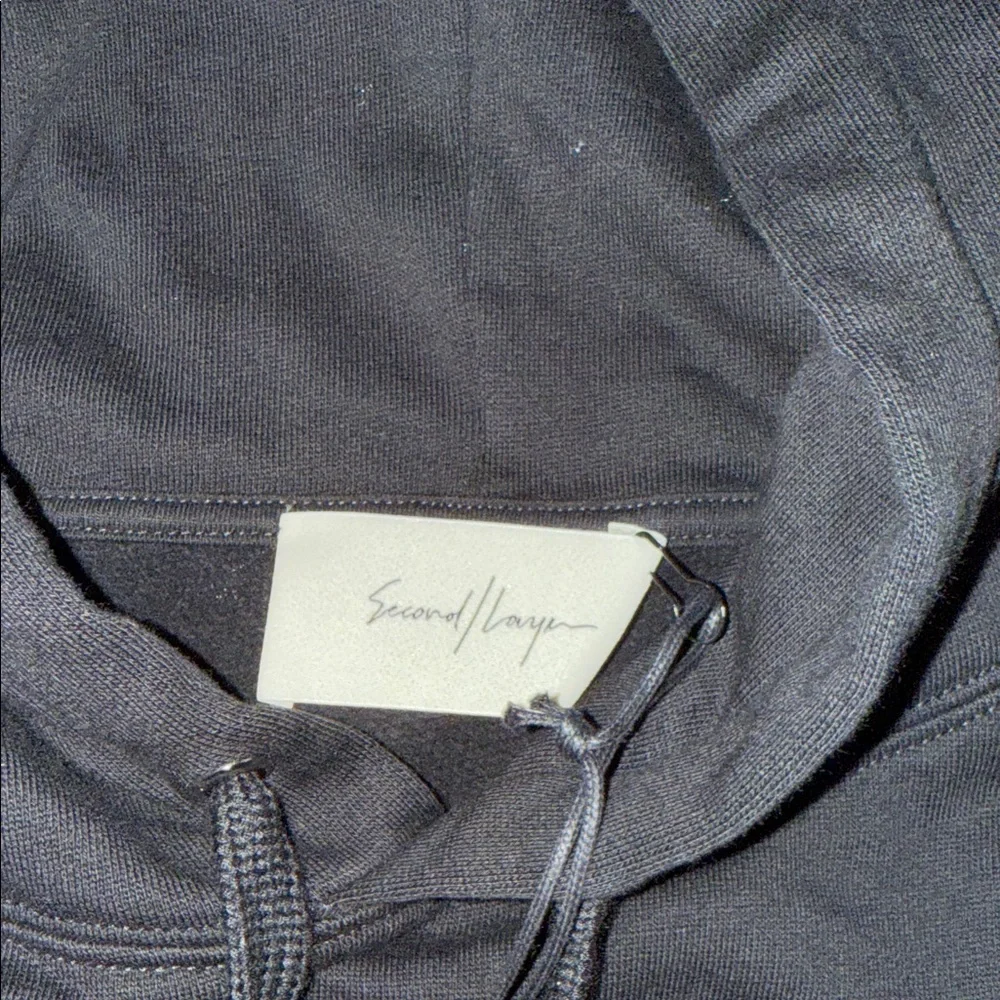 Second Layer Black Hoodie for Men - Picture 4 of 5
